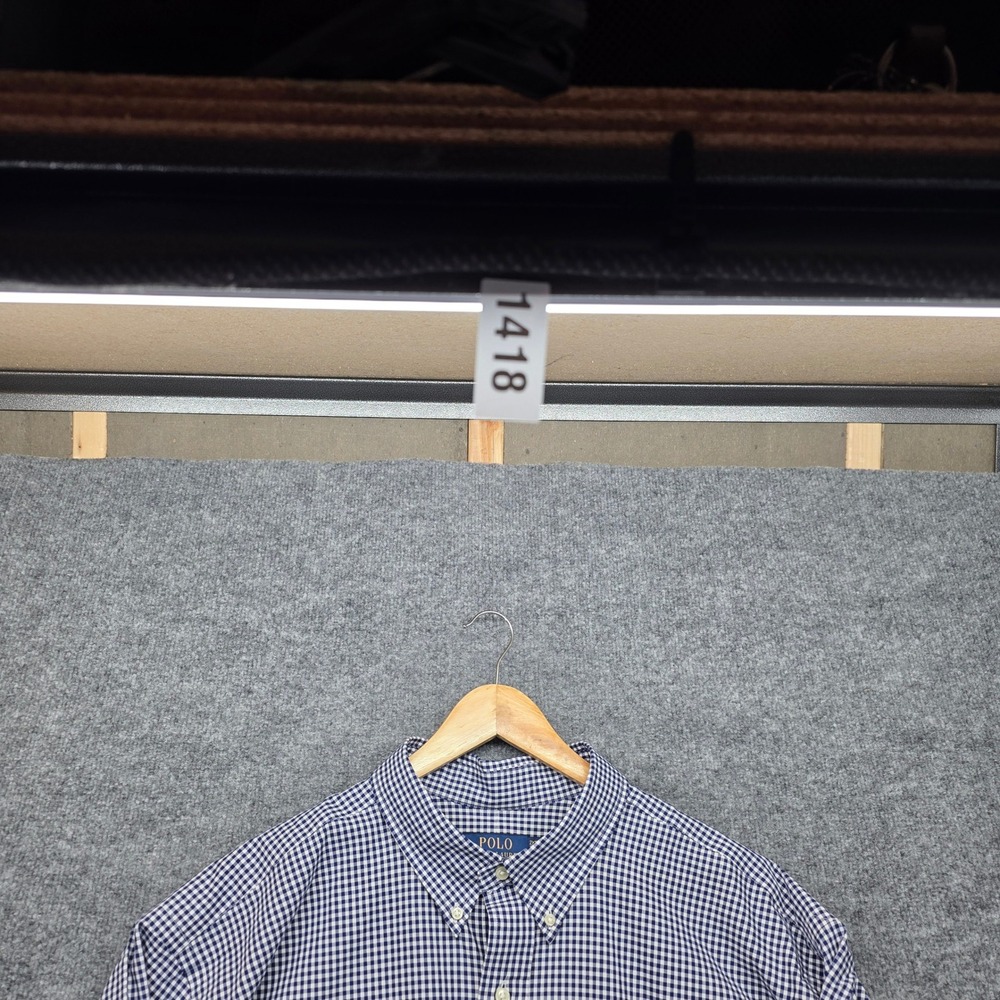 Polo Ralph Lauren Mens Gingham Button Down Shirt Long Sleeve Classic Fit